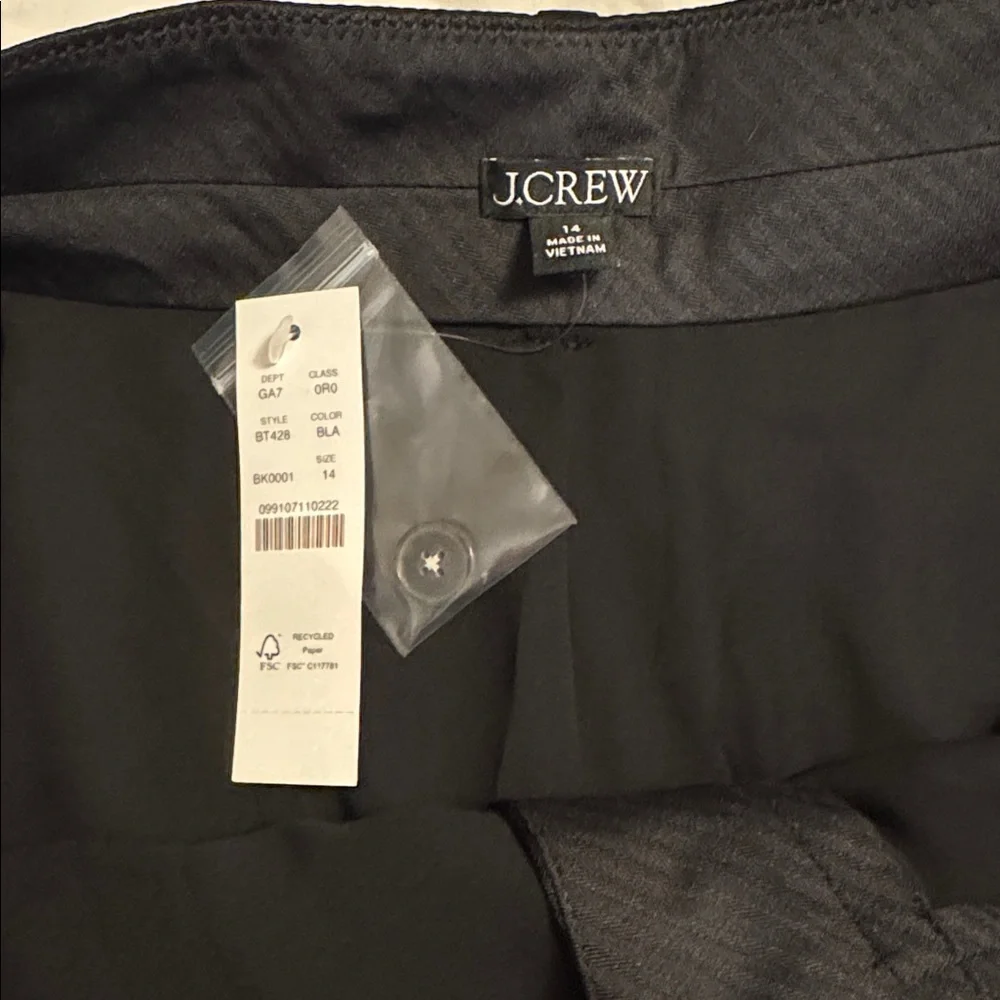 J.Crew straight-leg essential pant in luster crepe BT428